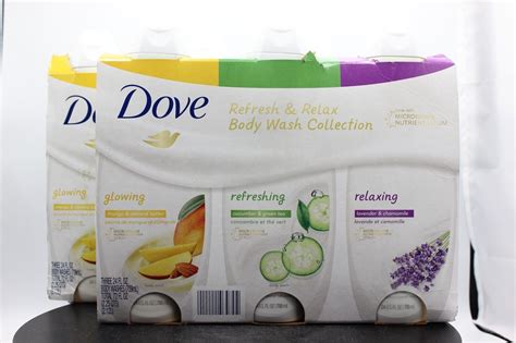 Dove Refresh Relax Body Wash Collection 24oz Each 2 Packs Of 3