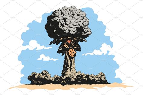 Mushroom cloud silhouette – MasterBundles