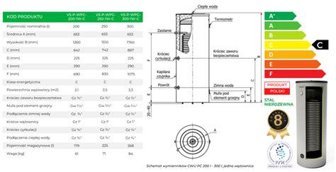 VASTI 300 L NIERDZEWNY ZASOBNIK C W U DO POMP CIEPŁA Z 1 WĘŻOWNICĄ 3 3