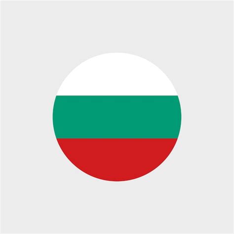 Bandera De Bulgaria Con Fondo Blanco Vector Premium