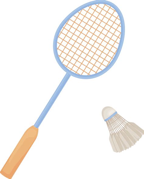 Badminton racket and shuttlecock. Sports equipment for badminton. A ...