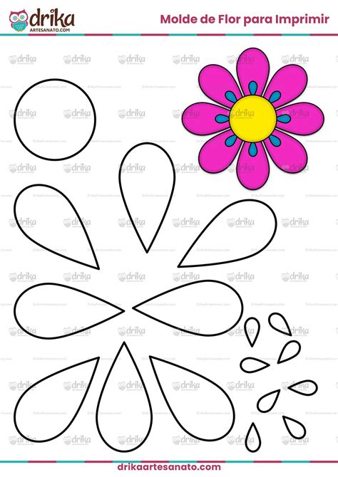 Molde De Flor Para Pintar - 7
