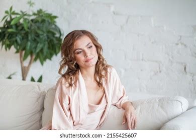Curly Haired Blonde Woman Relaxing On Stock Photo Shutterstock