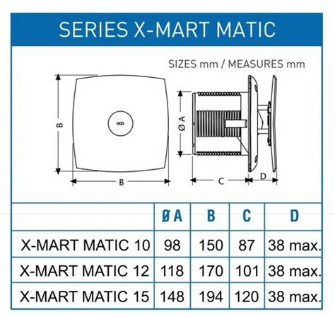 Cata X Mart Matic Inox At Piece Cata Exhaust Fans In