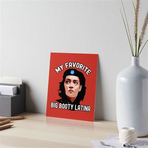 My Favorite Big Booty Latina AOC Blue Check Mark Art Board Print For Sale By Podgonemaga