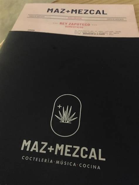 Menu At Maz Mezcal Pub Bar La Crucecita