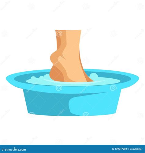 Feet in Basin with Water Hygiene Nail Fungus Prevention Stock Vector - Illustration of care ...