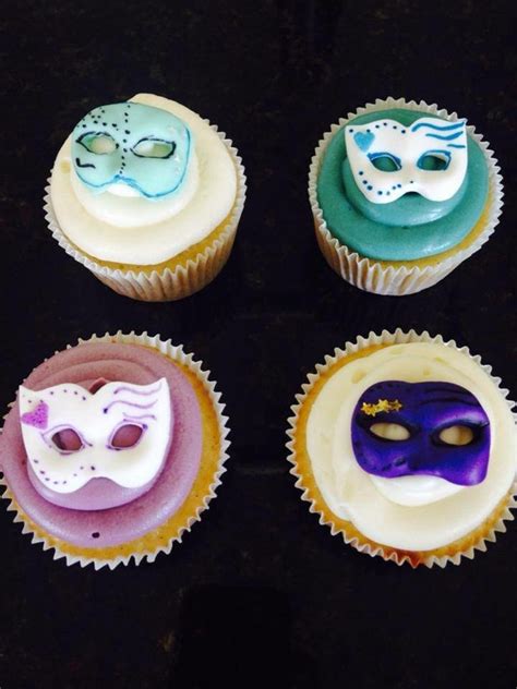 Masquerade Mask Cupcake Toppers Pc Etsy