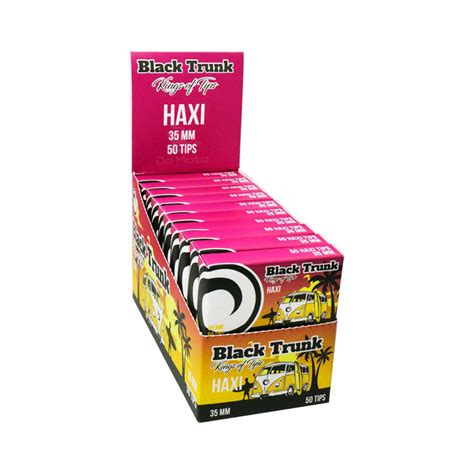 Caixa De Piteira De Papel Black Trunk Haxi Tips Mm Tabacaria Da Mata