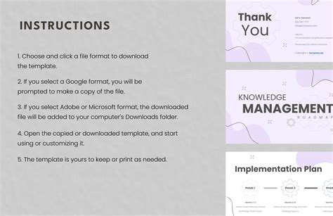 Knowledge Management Roadmap Template in PPT, PDF, Google Slides, Apple ...