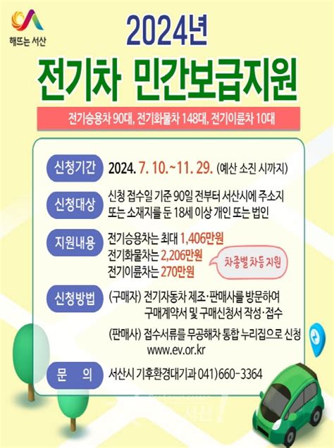 하반기 전기차 민간보급사업 추진한다 굿뉴스 서산