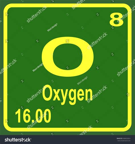 Periodic Table Elements Oxygen Stock Vector Royalty Free 368423810