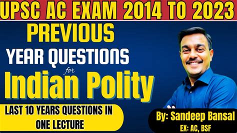 Previous Year Questions Indian Polity Complete Pyq In One Shot CAPF AC