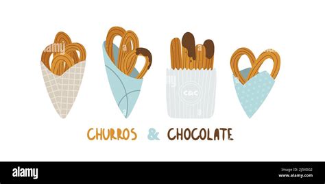 Logo For Churreria Churros And Chocolate Spanish Traditional Pastries