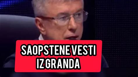 Iz Granda Saopstene Vesti O Sasi Popovicu Svi Zabrinuti Sasapopovic