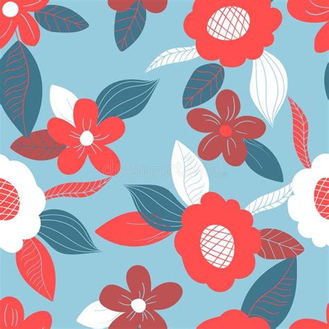 Seamless Floral Pattern Based On Traditional Folk Art Ornaments Art