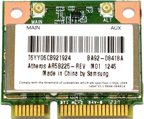 KARTA WIFI ASUS ATHEROS AR5B225 802.11BGN miniPCIe - 12965454014 ...