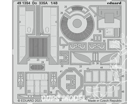 EDUARD photodecoupe avion 491354 Amélioration Dornier Do 335A Tamiya 1