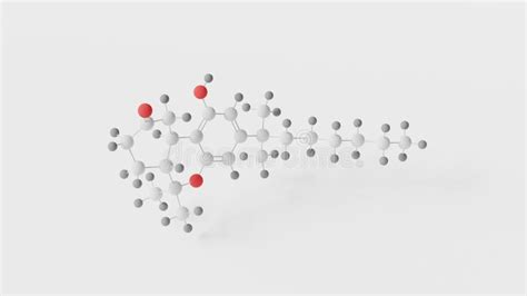 Nabilone Molecule 3d, Molecular Structure, Ball and Stick Model ...