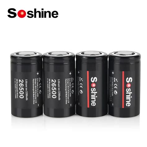 Аккумулятор Soshine 26500 3200 мАч | AliExpress