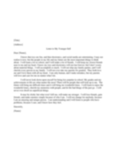 SOLUTION: Letter To My Younger Self Letter Format - Studypool