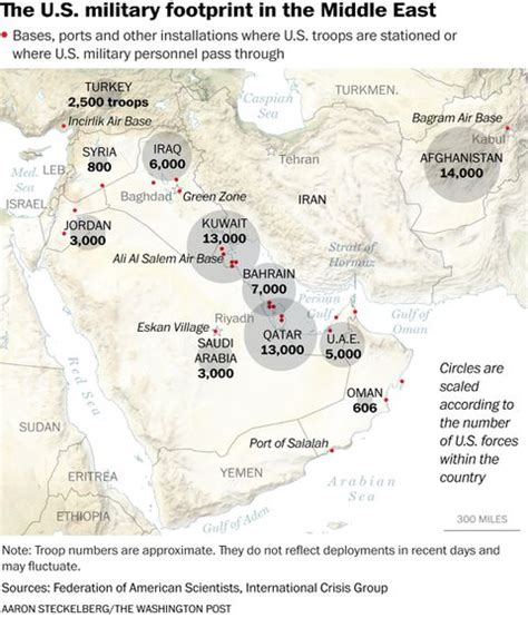 Where U S Troops Are In The Middle East And Afghanistan Visualized