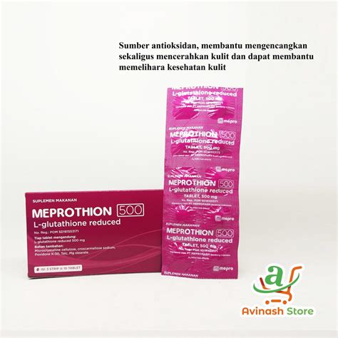 Jual Meprothion L Glutathione Box Isi Tablet Shopee Indonesia