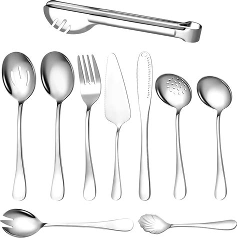 Amazon Keyoxy Serving Utensils Pcs Stainless Steel Serving