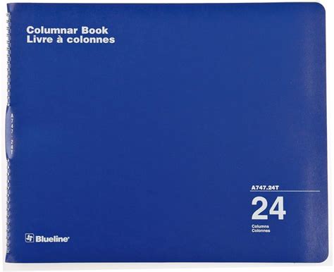 Blueline Columnar Book Twin Wire Binding 24 Columns 80 Numbered