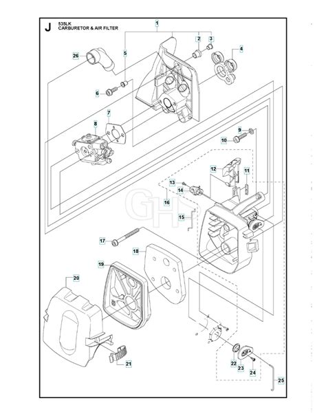 Husqvarna 535Lk Carburetor Air Filter GHS