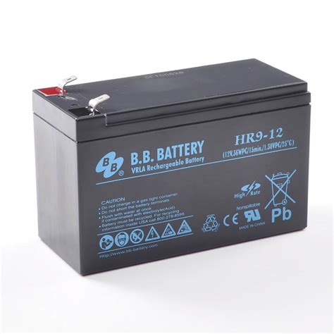 12V 9Ah Akku, AGM Bleiakku, B.B. Battery HR9-12, 151x65x94 (lxbxh), Pol ...