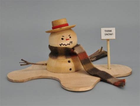 Wood Turned Snowman Wood Christmas Ornaments Wooden Christmas