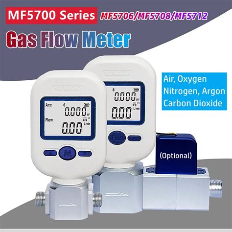 NEW MF5712 Gas Mass Flow Meter 0 250L Min Air Oxygen Nitrogen Gas