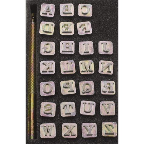 Alphabet Leather Stamp Set Classic Serif Font 1 4 Etsy