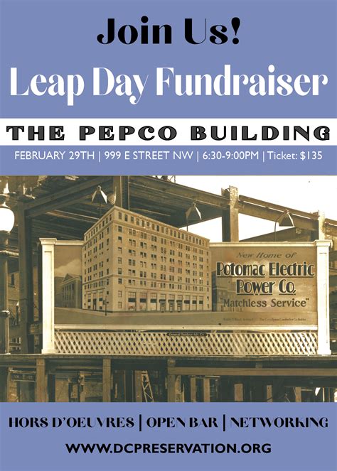 Leap Day Fundraiser at the Historic Pepco Building! - DC Preservation