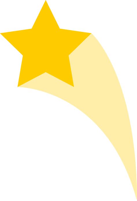 Yellow shooting star falling 27727305 PNG