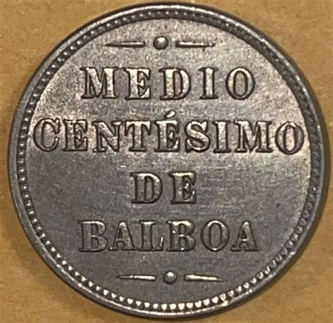 PANAMA ½ CENTÉSIMO 1907 Coin Half Cent Bust Of Balboa Copper Nickel