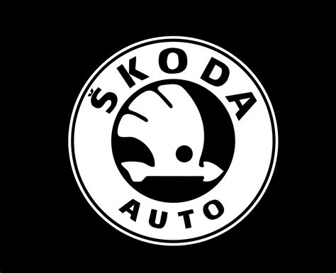 Skoda Brand Logo Car Symbol White Design Czech Automobile Vector