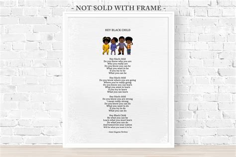 HEY BLACK CHILD, Black African-american Inspirational Poem for Children ...