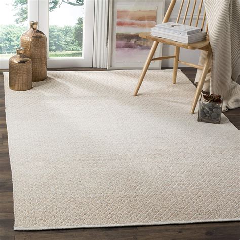 Safavieh Montauk Collection 5 X 8 Beige Ivory Mtk601r Handmade Cotton Area Rug Cotton Area