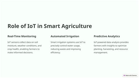 Smart Agriculture Revolutionizing Farming With Iot Pptx