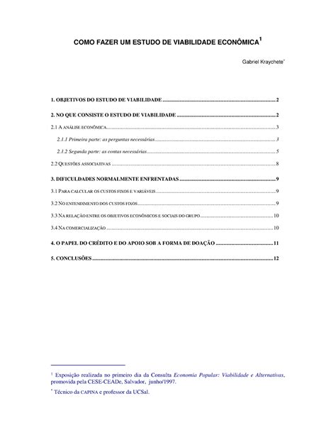 Como fazer um plano de viabilidade economica - COMO FAZER UM ESTUDO DE