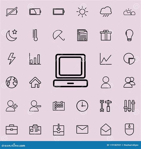 Desktop Computer Icon. Detailed Set of Minimalistic Icons. Premium Graphic Design Stock ...