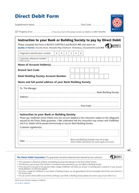 Fillable Online Direct Debit Form Thedms Co Uk Fax Email Print