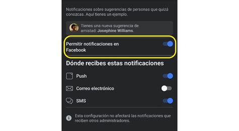 Cómo dejar de recibir notificaciones de sugerencias de amistad en FB