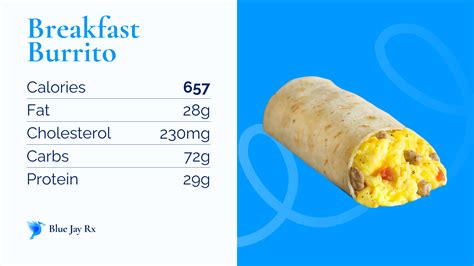 Breakfast Burrito Calories And Nutrition Facts One Breakfast Burrito 657 Calories