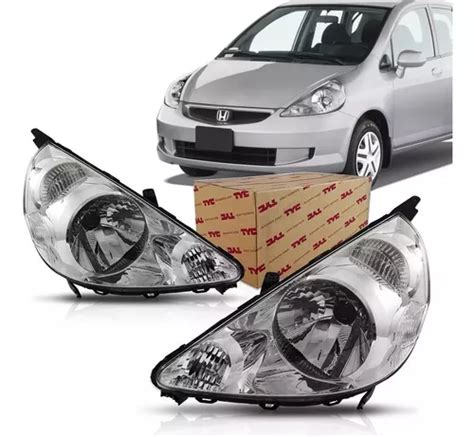 Par Farol Honda Fit Cromado Tyc Parcelamento