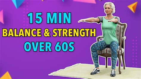 15 Min Balance And Strength Workout For Seniors Over 60s Vim And Vigor Senior Exercises