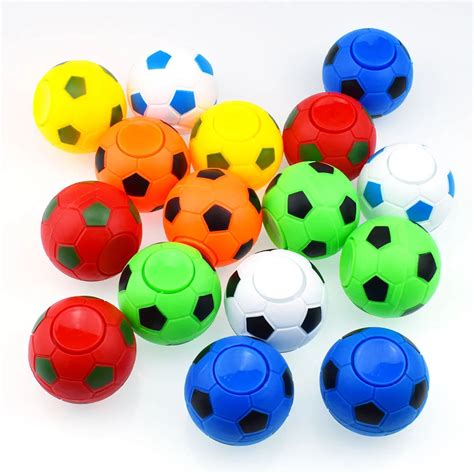 50pcslot 5cm45cm Soccer Football Fidget Spinner Plastic Ball Hand