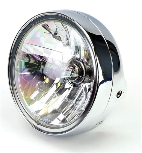 Bikermart Universal 7 Motorcycle Chrome Headlight Dip To Right